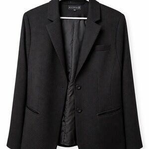 Ryan Wythe Size 16W Black Textured Lined Blazer for Women